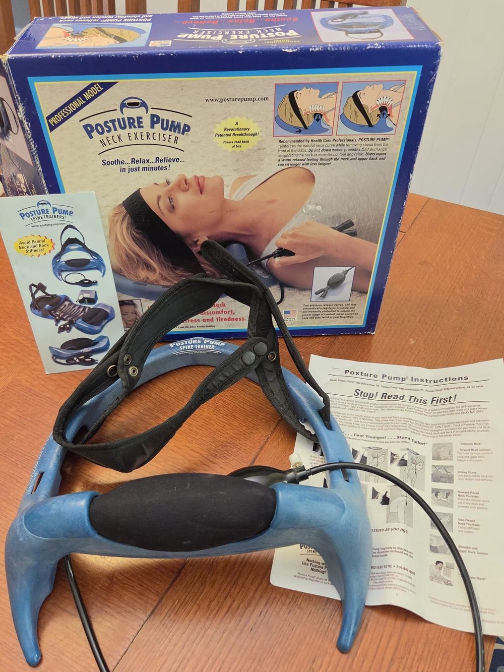 Posture Pump Neck Exerciser - Blue/Black